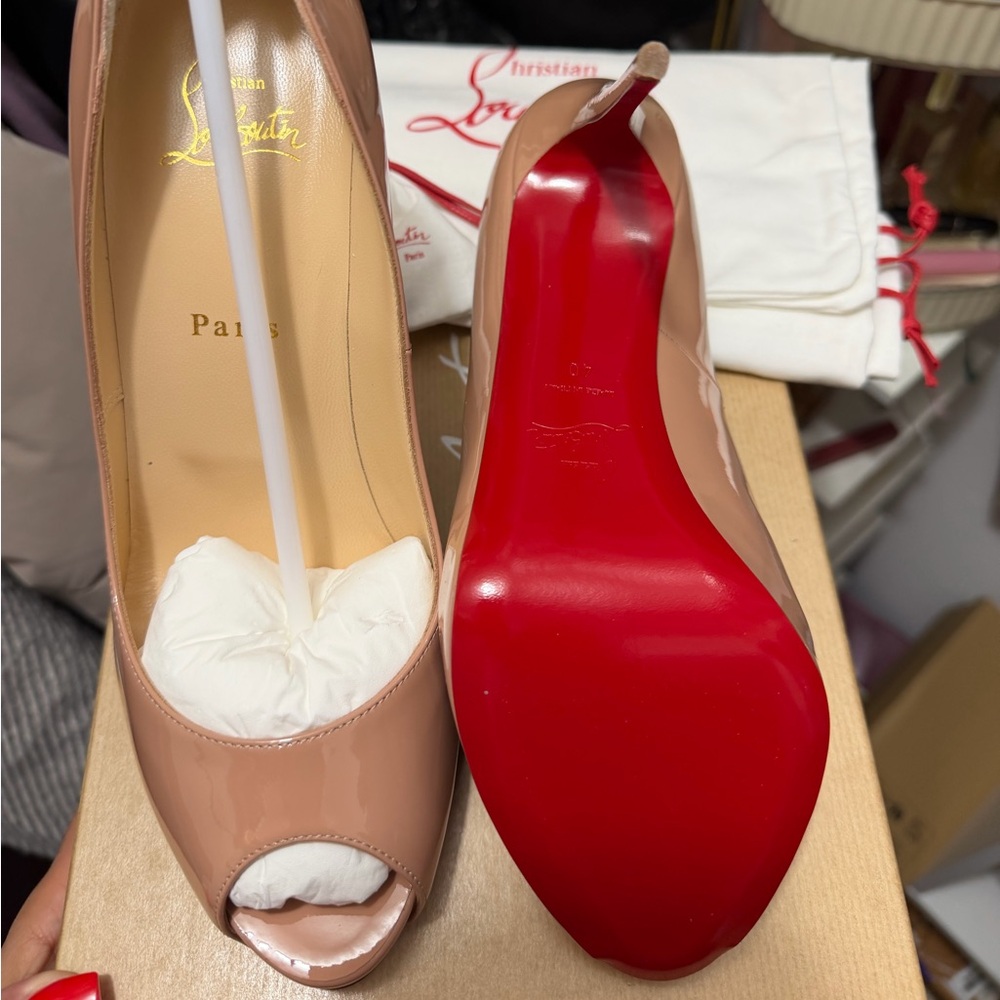 Christian Louboutin Blush Patent Leather Heels